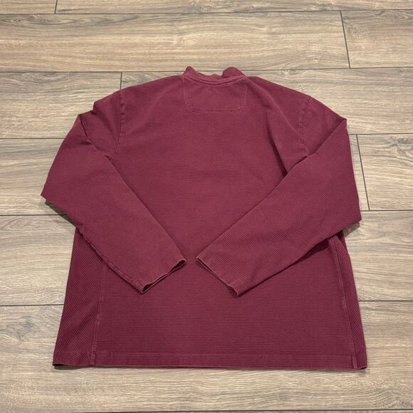 Men’s Tommy Bahama 1/4 Zip Pullover Sweater Size XL Burgundy Long Sleeve Modal - Picture 8 of 8